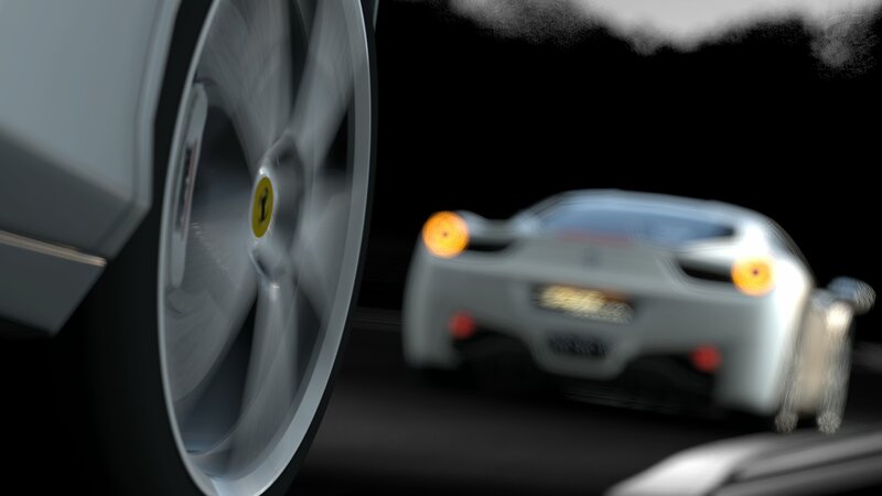 Ferrari in motion