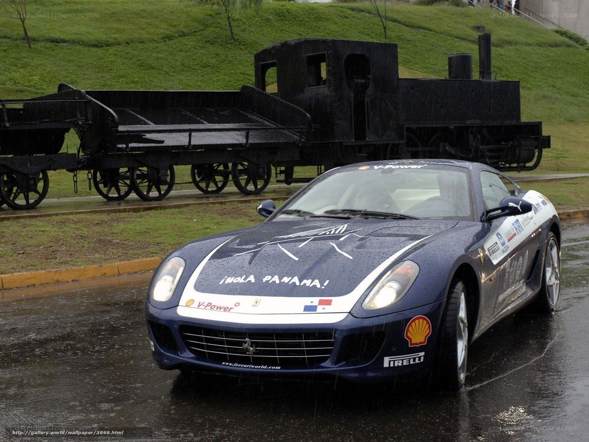 Ferrari in the rain
