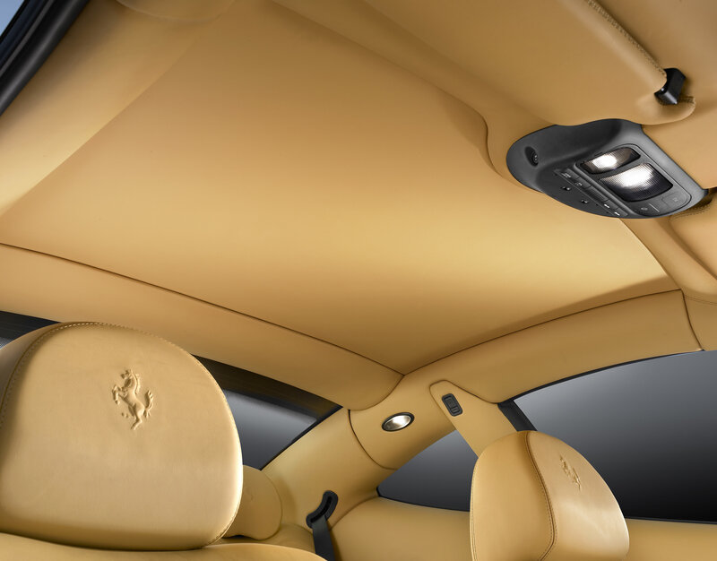 Ferrari interior ceiling view
