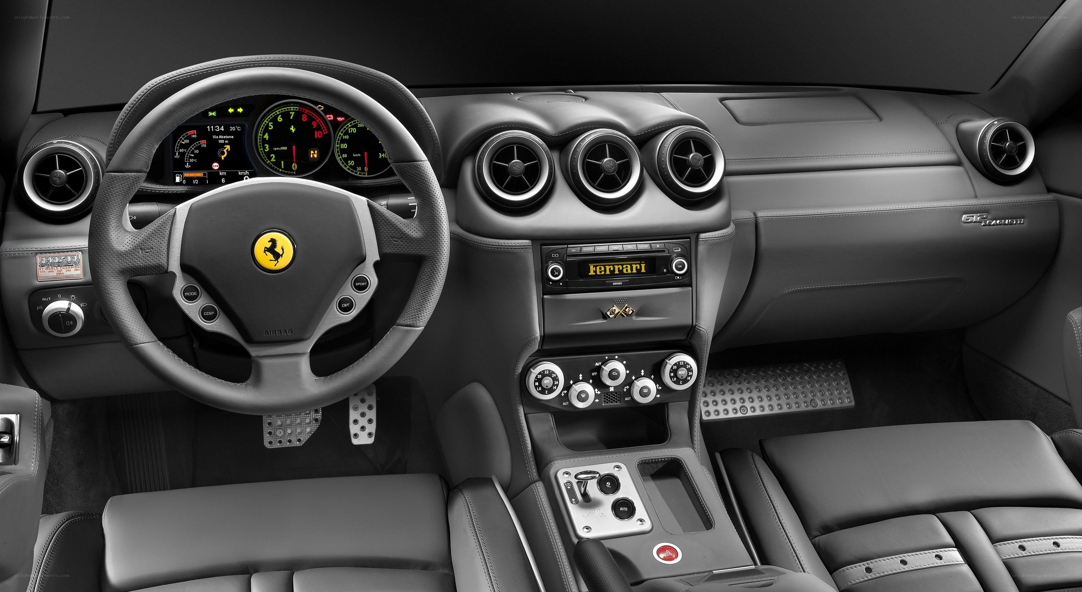 Ferrari interior dashboard