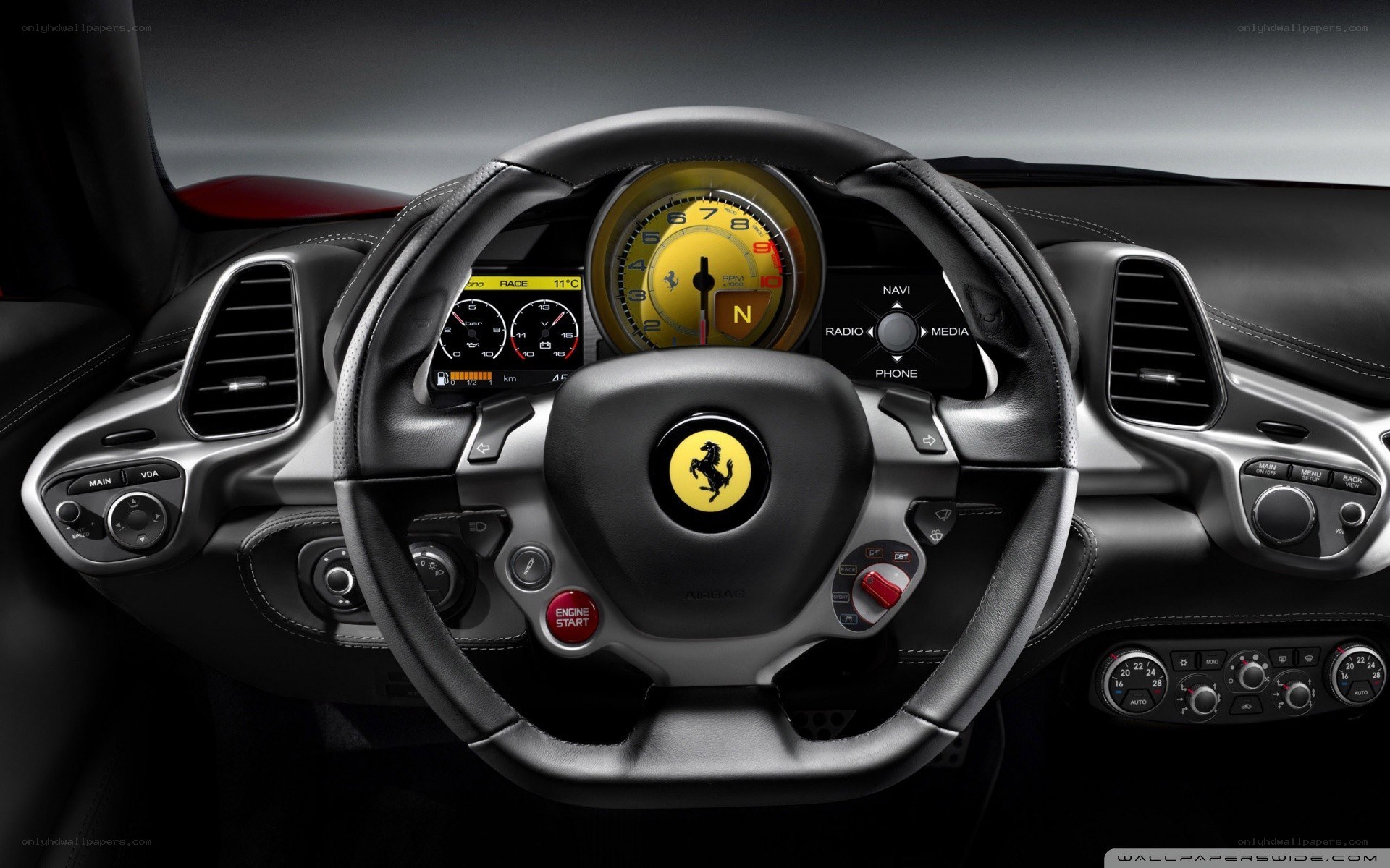 Ferrari interior dashboard