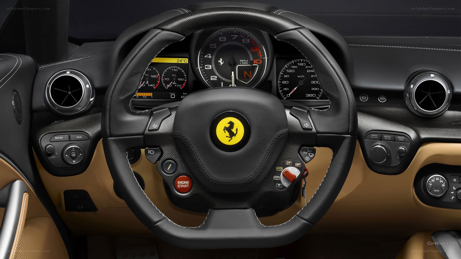 Ferrari interior dashboard