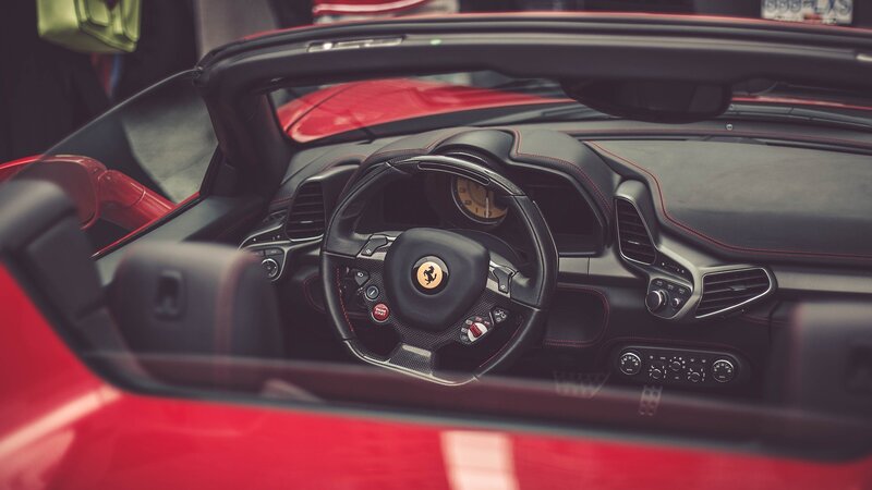 Ferrari interior dashboard