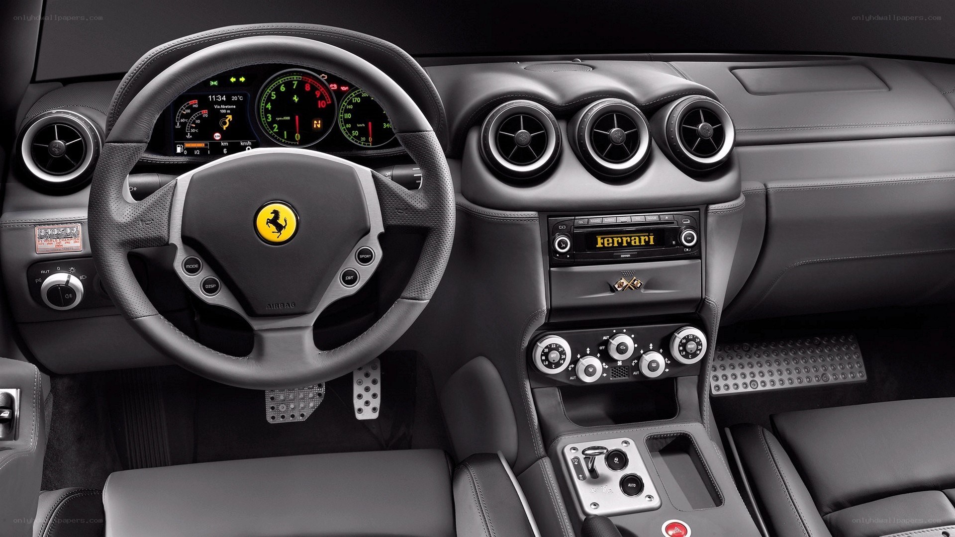 Ferrari interior dashboard