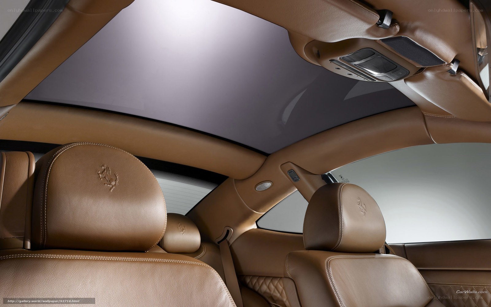 Ferrari interior with leather seats