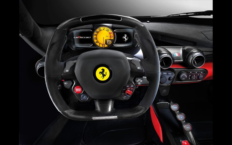 Ferrari LaFerrari Interior — Black, Sleek, Photograph