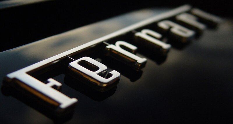 Ferrari logo on car