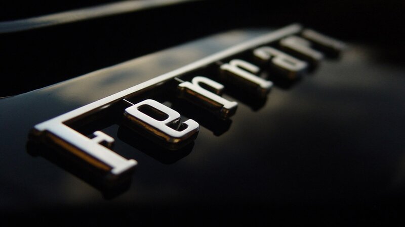 Ferrari Logo on Car — Black