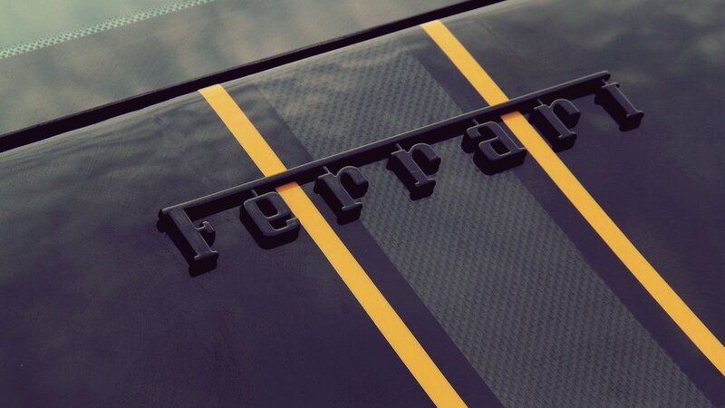 Ferrari logo on car hood