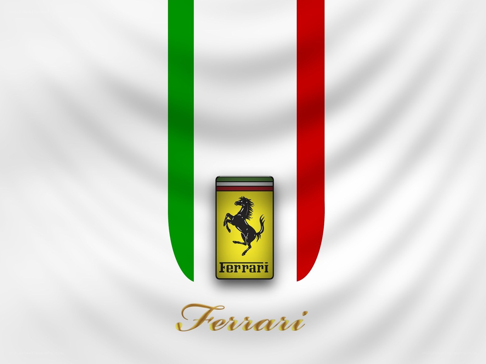 Ferrari logo on Italian flag