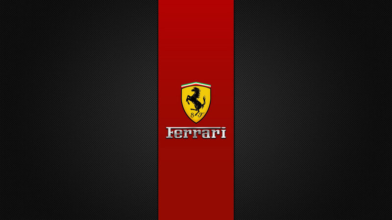 Ferrari Logo on Red — Bold, Digital Art