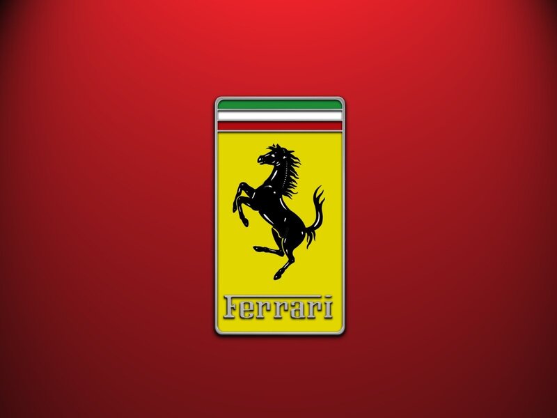 Ferrari Logo on Red — Bold, Vector Art, Horse, Shield