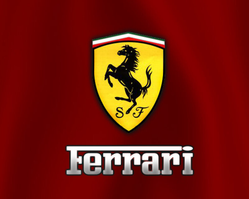 Ferrari Logo on Red — Bold, Vector Art