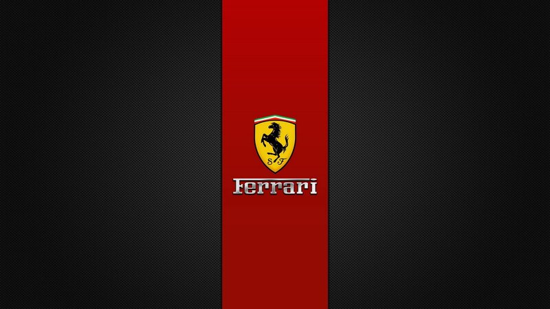 Ferrari Logo on Red Stripe — Bold