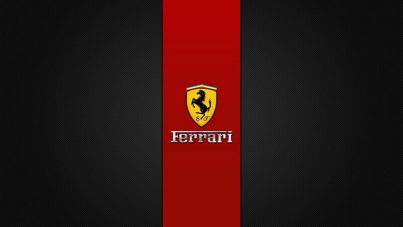 Ferrari Logo on Red Stripe — Bold, Vector Art