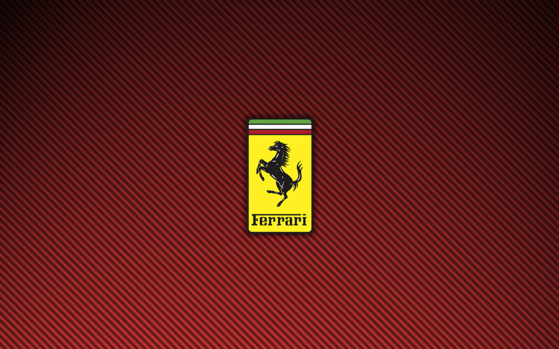 Ferrari Logo on Red