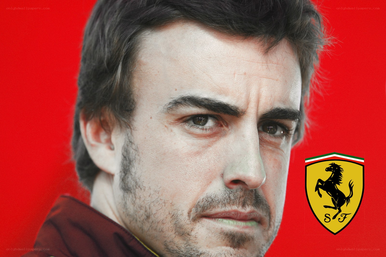 Ferrari logo with man's face