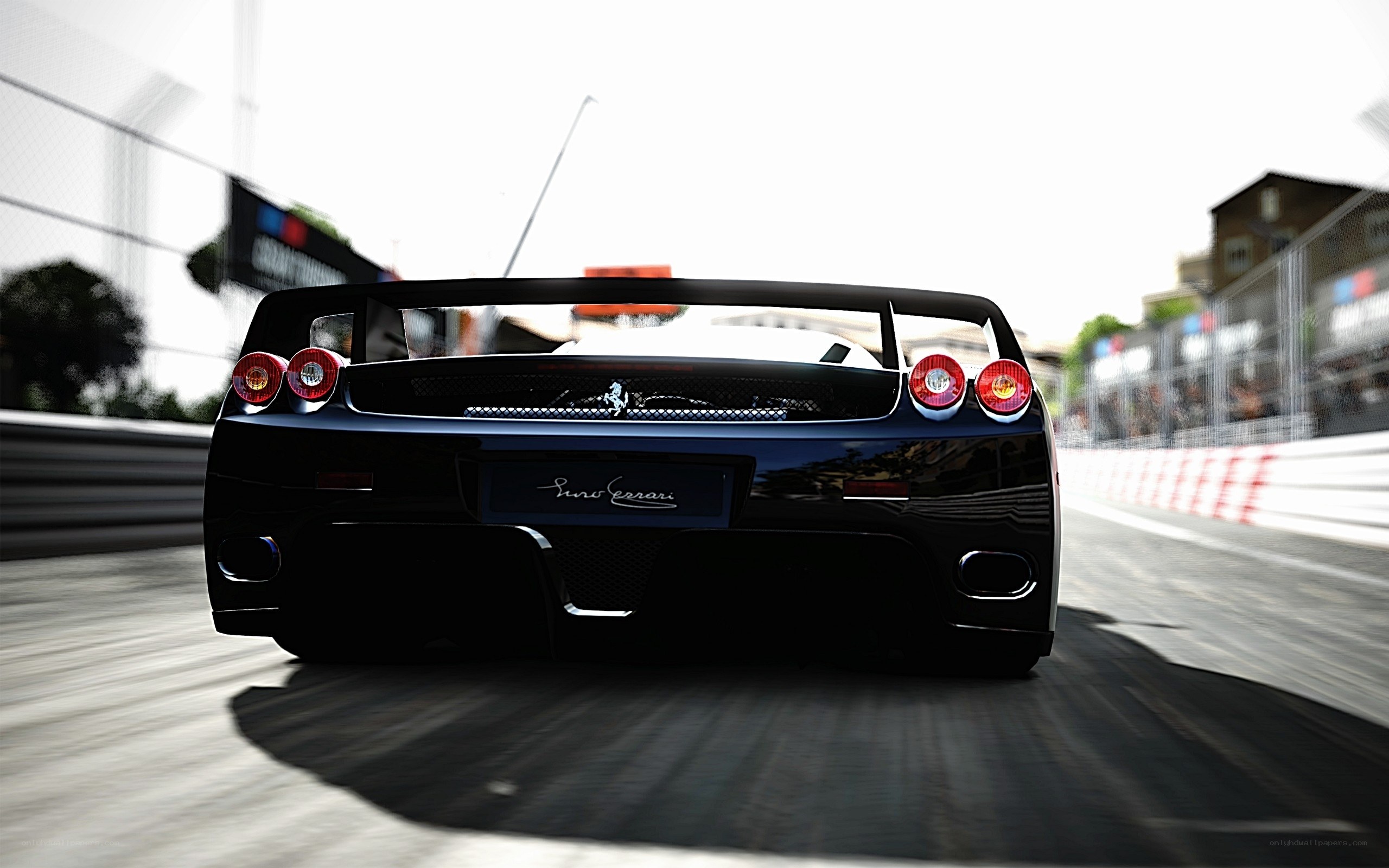 Ferrari on a racetrack