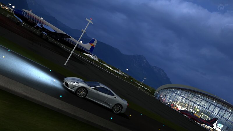 Ferrari on airport tarmac