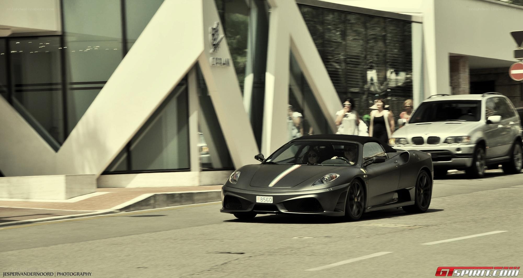 Ferrari on city street