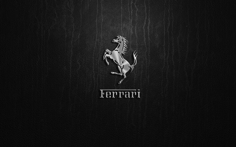 Ferrari Prancing Horse — Black, Minimalist, Digital Art