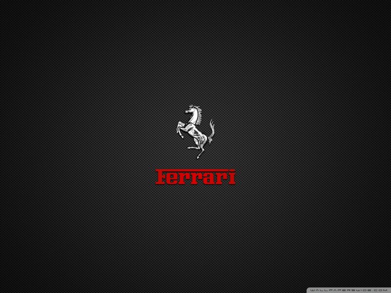 Ferrari Prancing Horse — Black, Minimalist