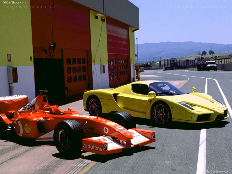 Ferrari race car and supercar