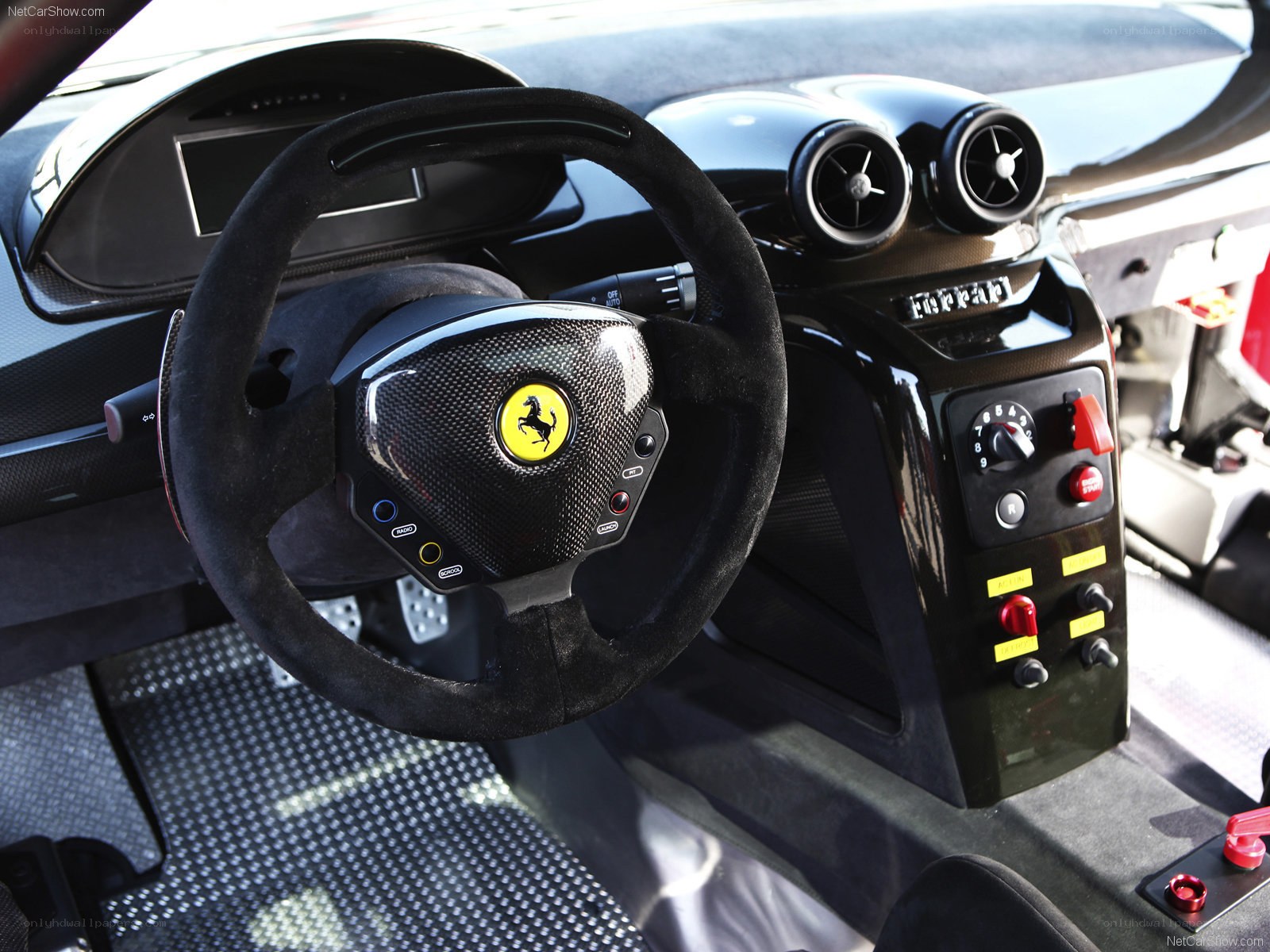Ferrari race car interior