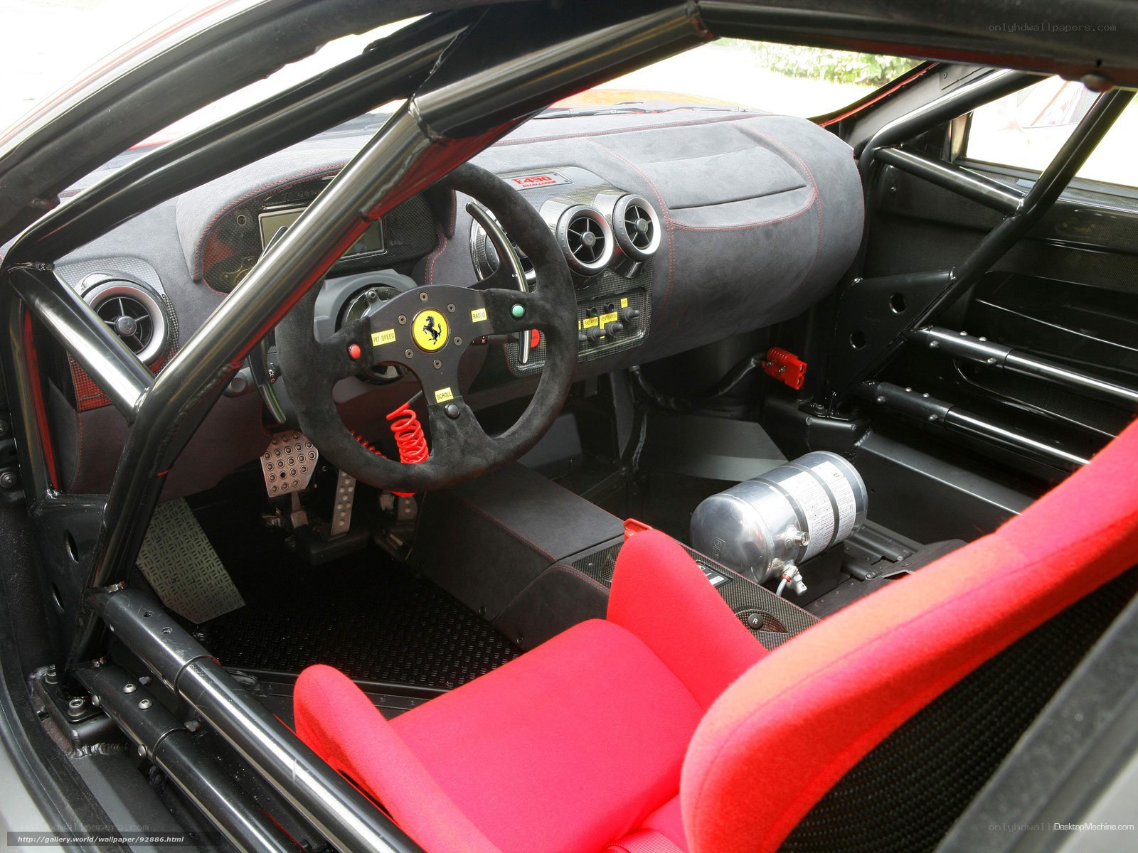 Ferrari race car interior