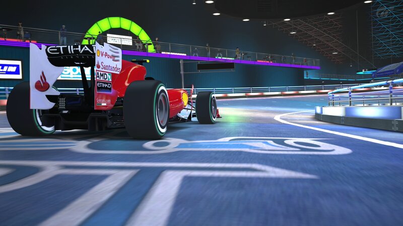 Ferrari race car on track