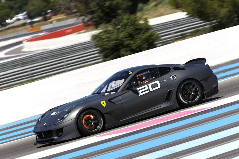 Ferrari race car on track