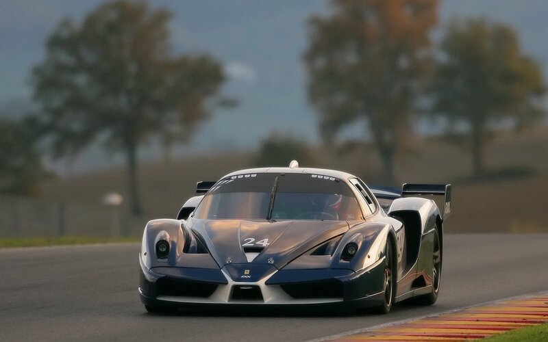 Ferrari race car on track