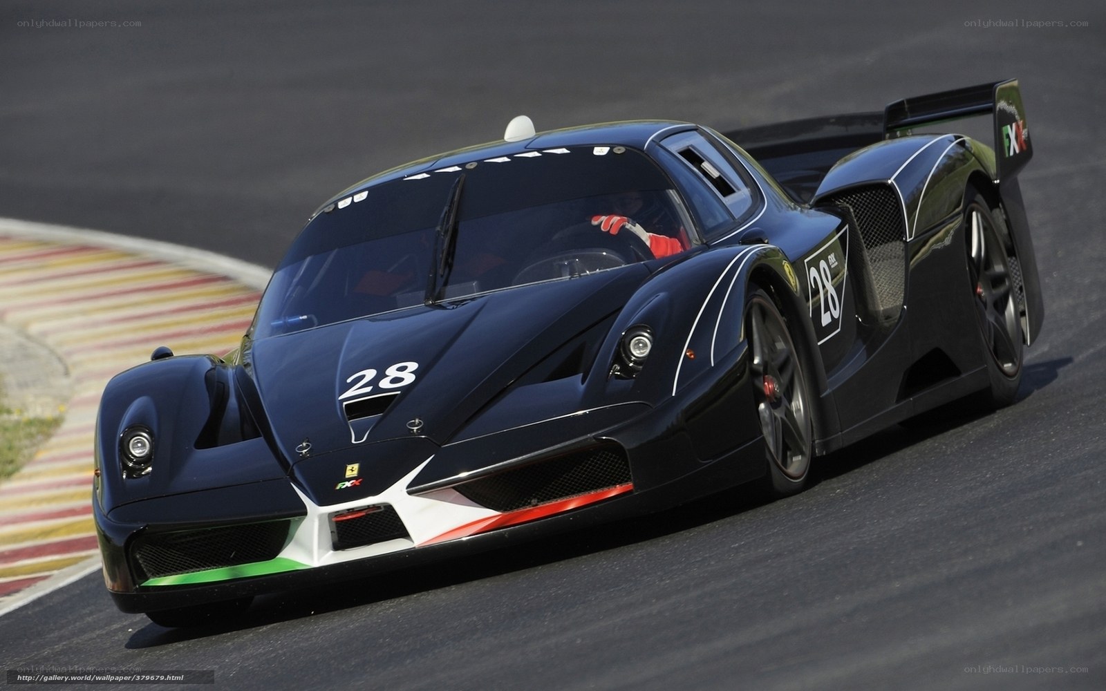 Ferrari race car on track