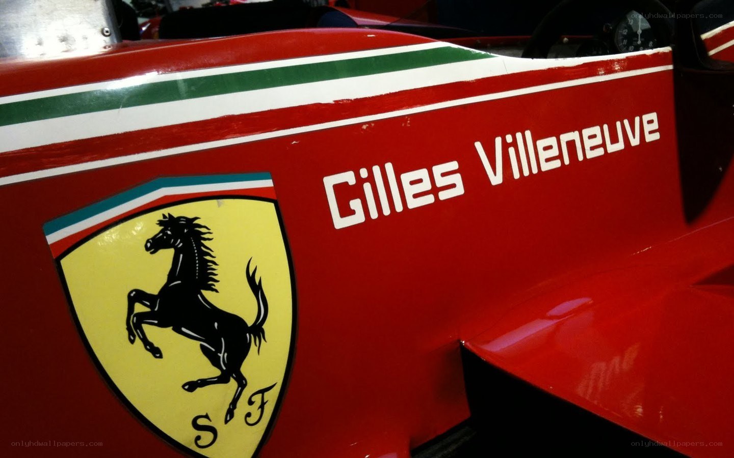 Ferrari race car side panel