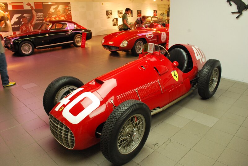 Ferrari race cars on display