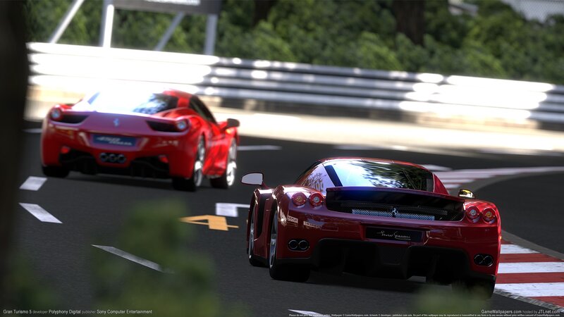 Ferrari race cars on track