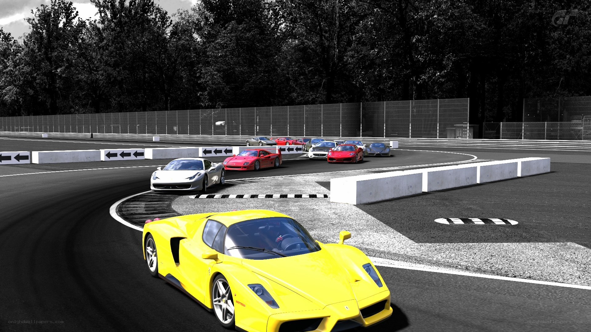 Ferrari race on track