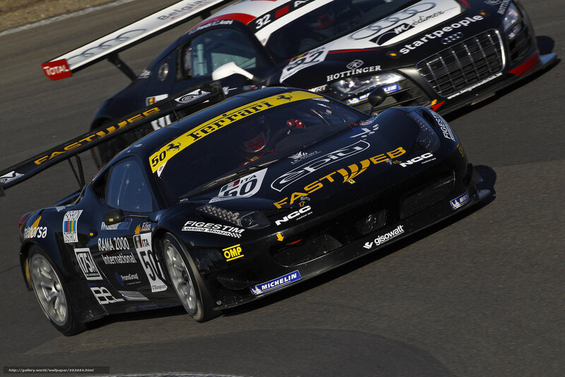 Ferrari racing on track
