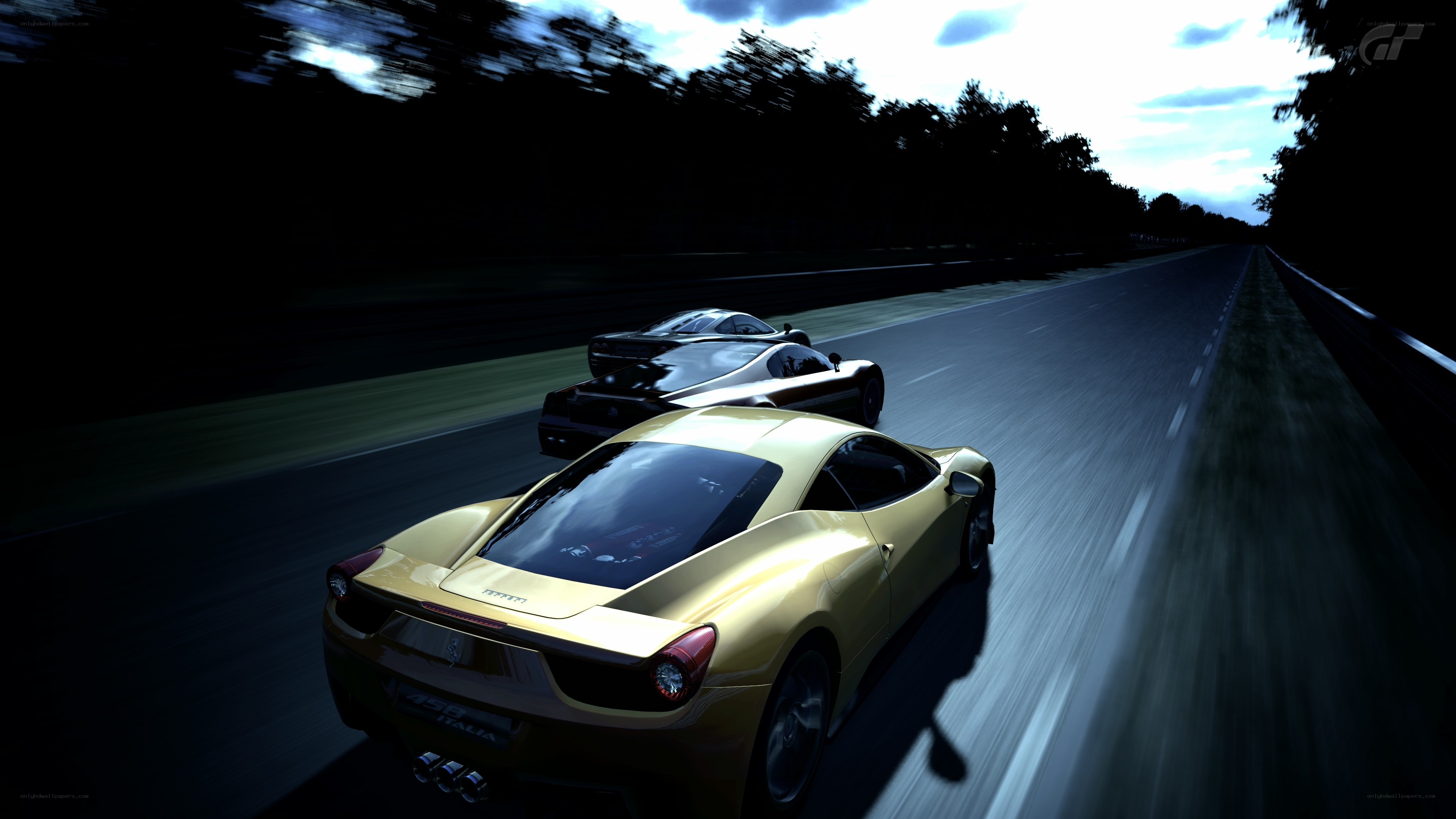 Ferrari racing on track