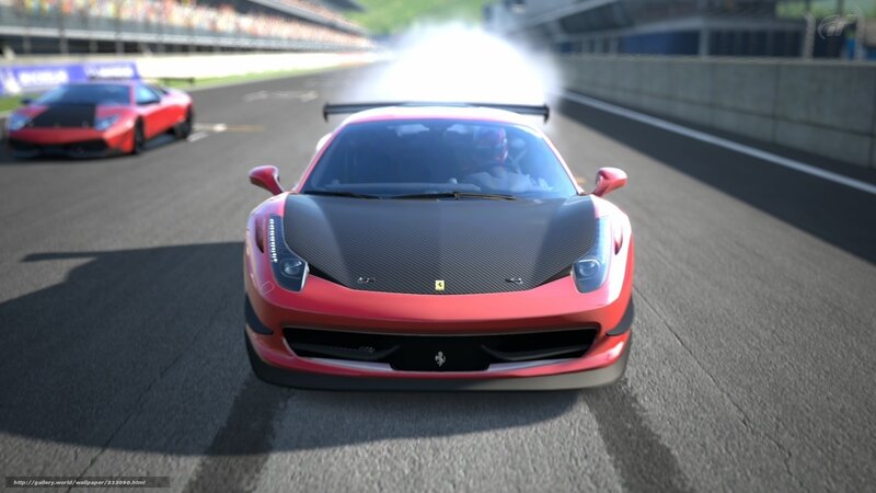Ferrari racing on track