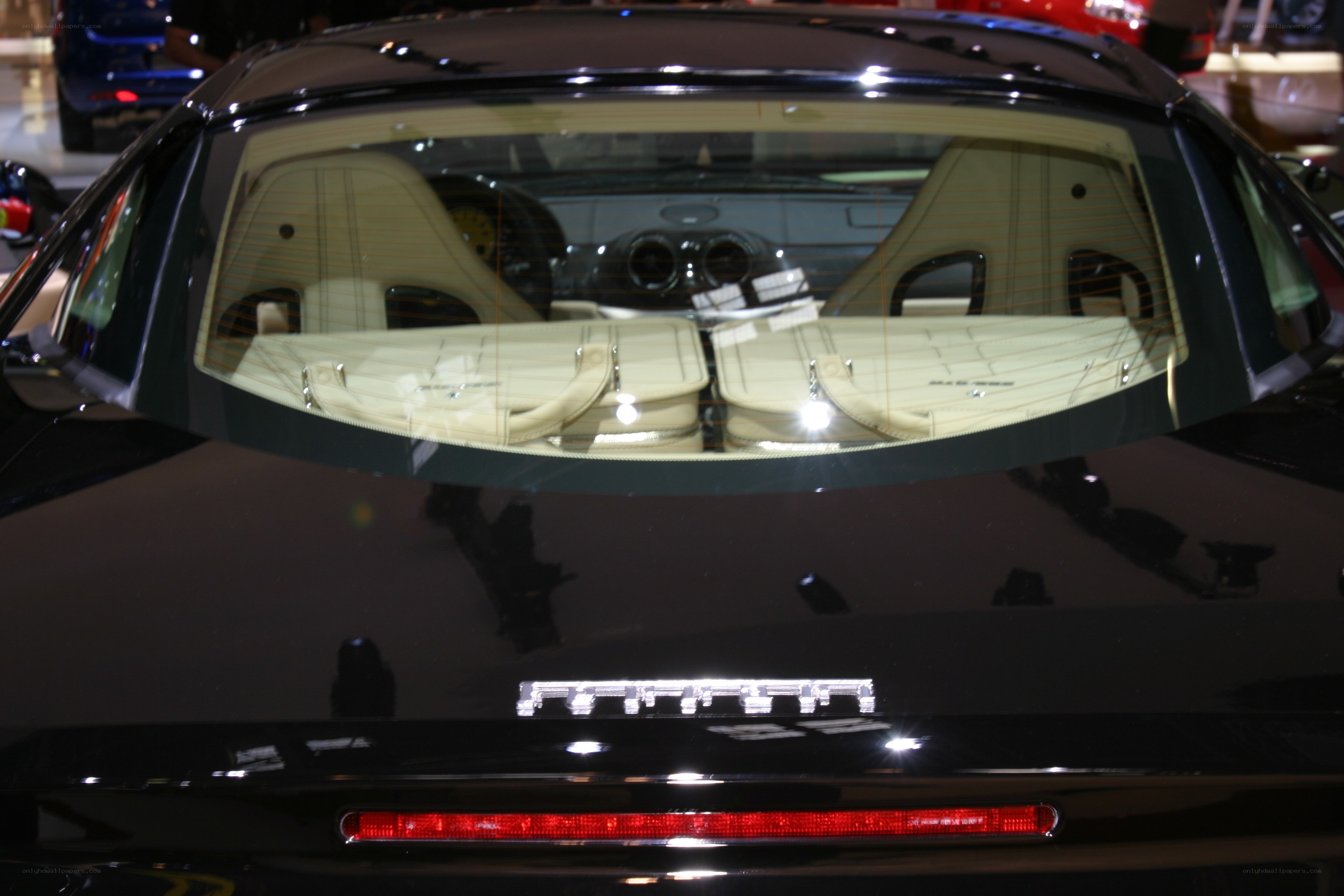 Ferrari rear view interior