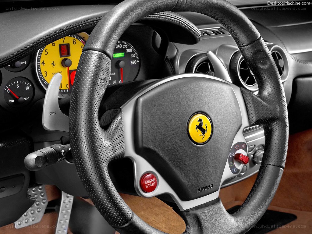 Ferrari steering wheel interior