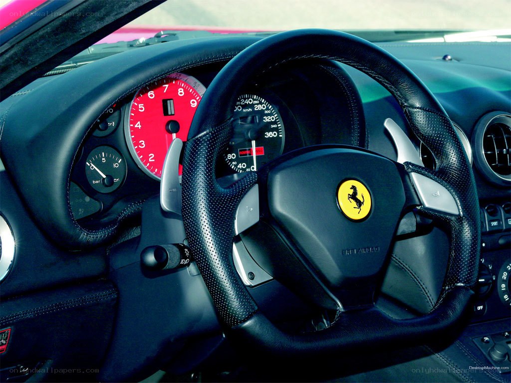 Ferrari steering wheel interior