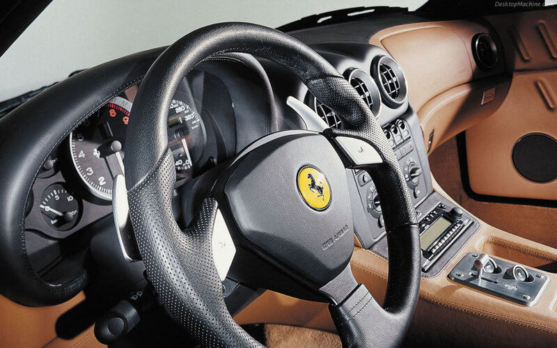 Ferrari steering wheel interior