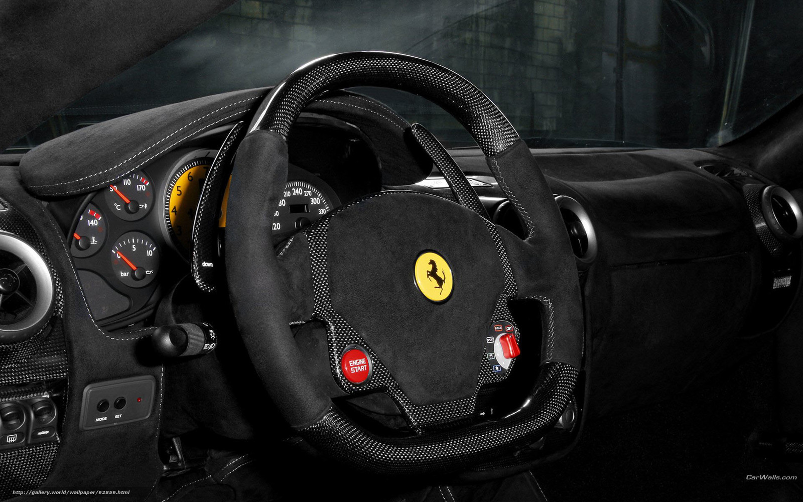 Ferrari steering wheel interior