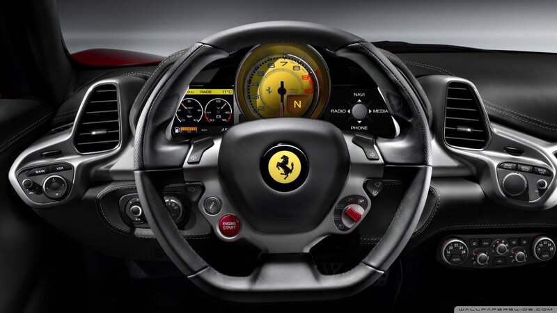 Ferrari steering wheel interior