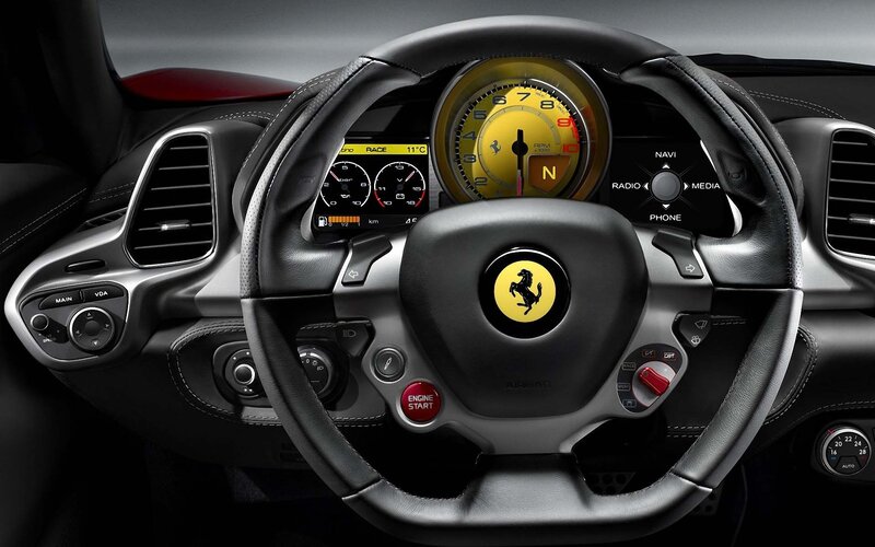 Ferrari steering wheel interior