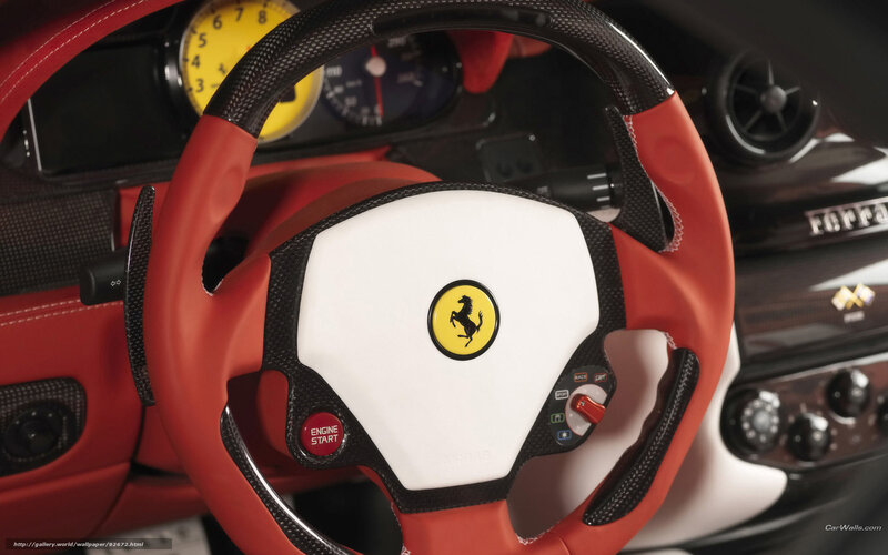 Ferrari steering wheel interior