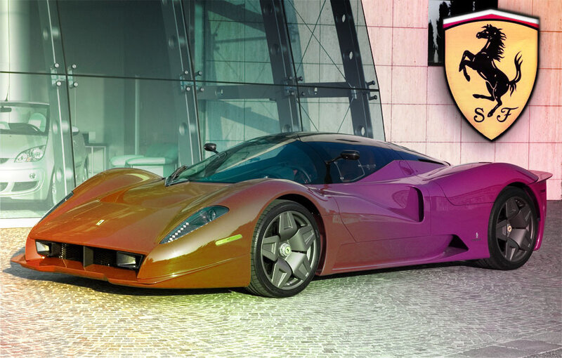 Ferrari supercar with logo
