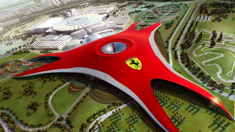 Ferrari-themed Building — Red, Futuristic